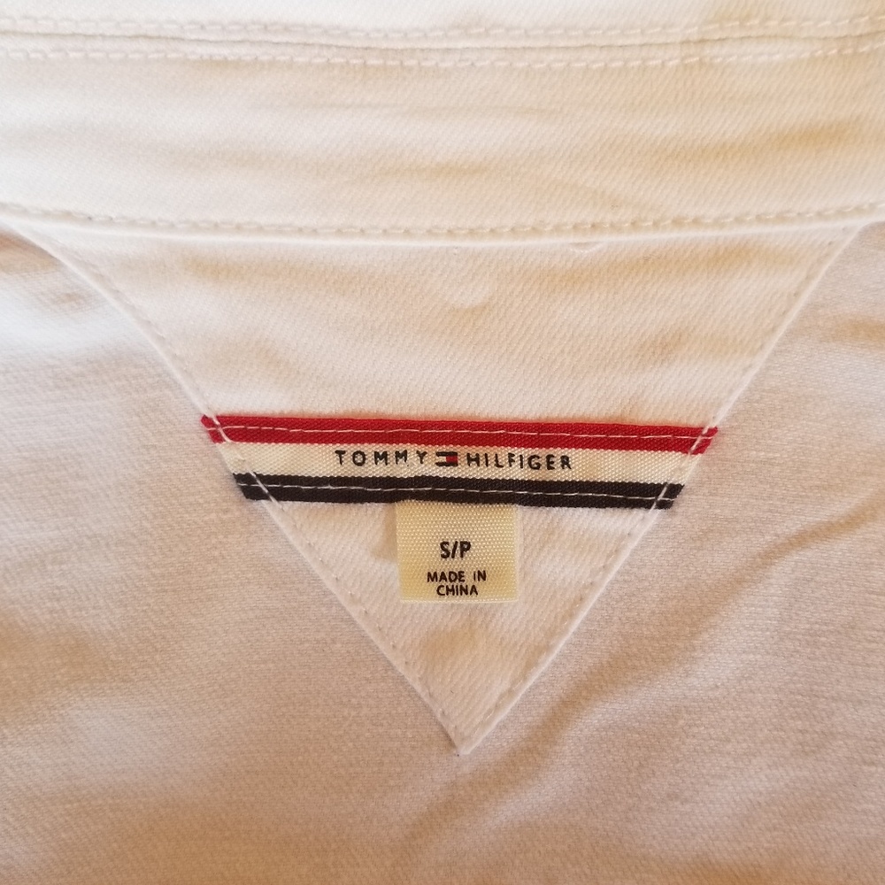 Tommy Hilfiger Jean Jacket Size Small White Gold - Picture 7 of 11